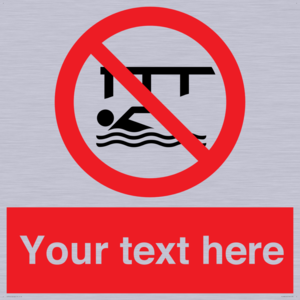 Custom Do not swim in the vicinity of piers